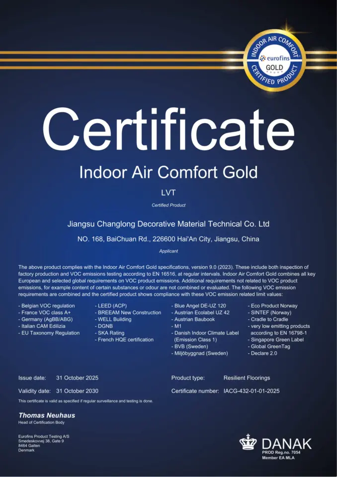 Indoor Air Comfort Gold — LVT Thumbnail